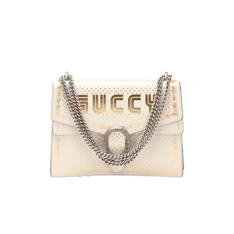 gucci 400235 medium dionysus white leather shoulder bag|Gucci dionysus crocodile leather.